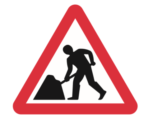 Road works ahead