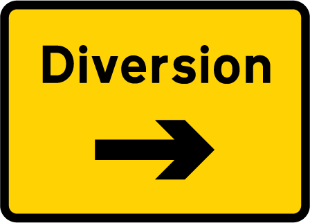 Diversion sign