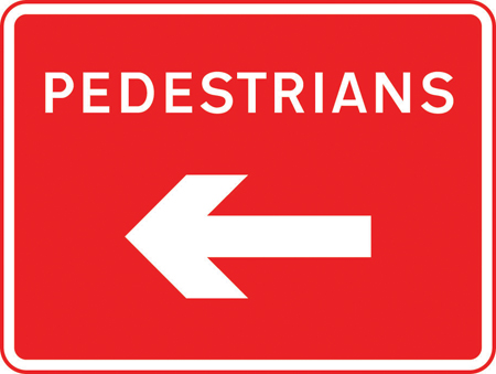 Pedestrians sign